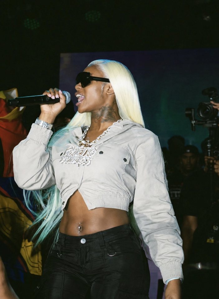 Sexyy Red performing at SKVLKFest